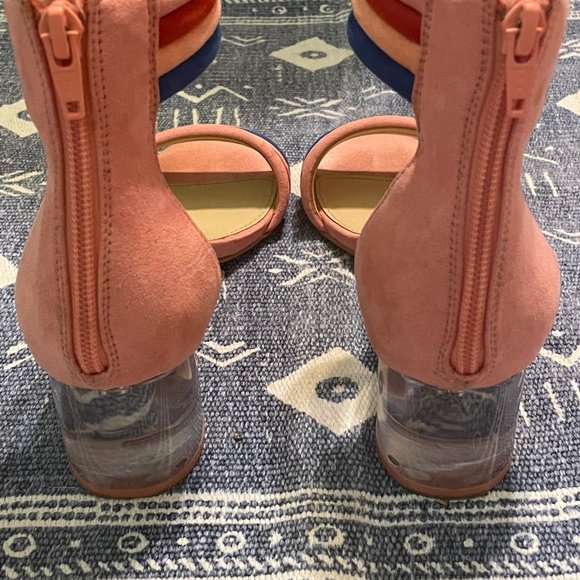 Incredible Colorful Katy Perry Ankle Strap Lucite Heels - Picture 6 of 6